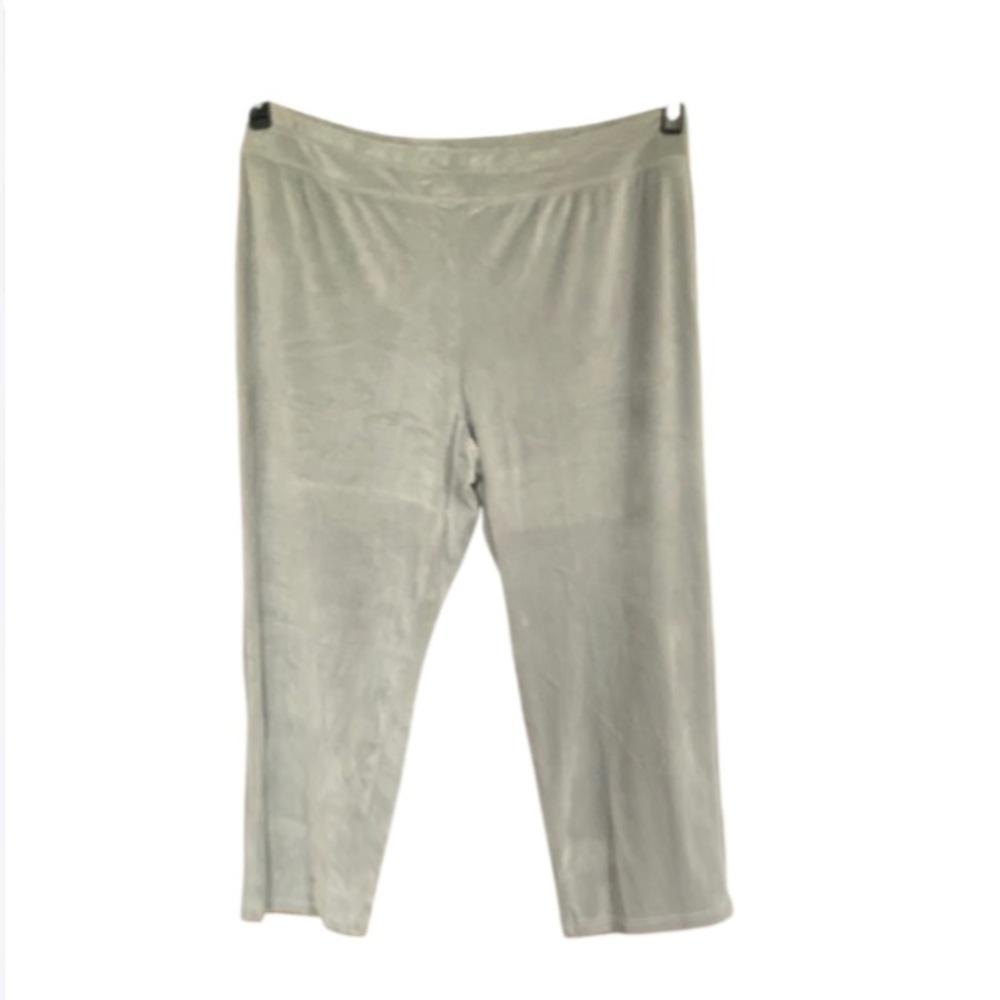 Sportelle gray velour velvet soft comfy pull on pant 2X